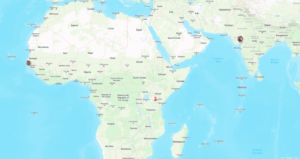 Members map of Africa